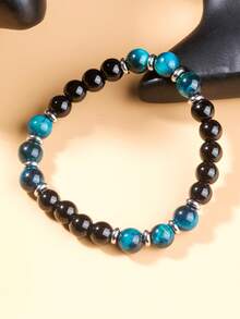 Natural Blue Tiger Eye Gemstone Bracelet, Protection, Confidence Bracelet, Stone Of Mental Clarity Healing Energy | Manifestation | Balance Jewelry Gift For Men Women - Multicolor - View 7
