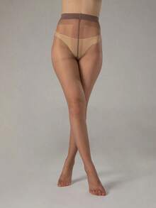 1pc Women's 10D Ultra Thin T-Crotch Pantyhose Skinny Tights - 膚色 - 查看 2