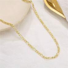 1 chiếc dây chuyền nam kiểu Pháp 2.5mm, mạ vàng 18K, dây dài mạ bạc 925, dài 16-30 inch, có sẵn màu bạc/vàng. - Vàng - Xem 7
