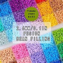 24色2.6毫米补充珠，适用于像素艺术DIY融合珠3D拼图手工制作的熔珠工艺材料 - 多色F - 查看 1