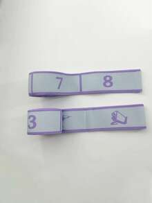 1条装，瑜伽阻力带，普拉提拉伸带，便携式分段可调节数码阻力带，舞蹈拉伸阻力带，多功能瑜伽普拉提阻力带，多环可调节运动带 - 彩色 - 查看 5