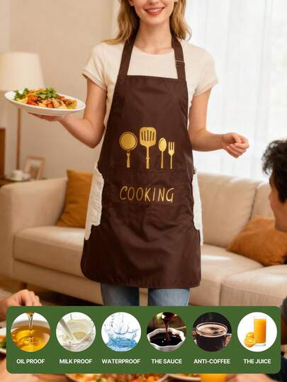 1 chiếc tạp dề cổ chất lượng cao có túi lớn, chống thấm nước và chống bám bẩn, cần thiết cho nhà bếp, thích hợp để nấu hải sản, làm bánh bao, nướng ngoài trời, cắm trại, làm tóc, vẽ tranh, sử dụng trong gia đình, tiệc tùng, lễ tốt nghiệp, quán cà phê, khách sạn, cũng là một món quà tuyệt vời cho Ngày của Mẹ.