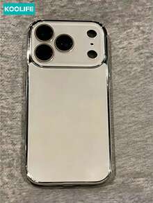 Koolife Luxury Glossy Glass Phone Case, Electroplated Frame, Large Window, Hard Back Cover, Lens Protection, Drop-Proof, Compatible With Apple 17/17 Pro/17 Pro Max/16/16 Pro/16 Pro Max/15/15 Pro/15 Pro Max/14/14 Pro/14 Pro Max/13/13 Pro/13 Pro Max - White - View 7