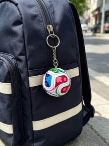 1pc 2026 Commemorative Edition Football Keychain 3D Stereoscopic Keyring Unisex Fan Collection Gift - Multicolor - View 2