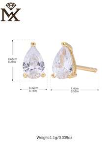 1对S925纯银耳环，精致水滴设计，简约百搭，女士日常佩戴，奢华小众珠宝，送给女友/闺蜜的生日/节日礼物 - 耳環 - 查看 5