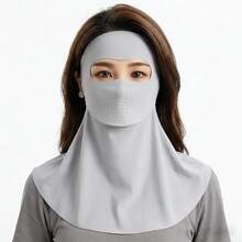 Drinkable Sun Protection Face Mask, UPF50+ Breathable Ice Silk Full Face Mask With Neck Coverage, 360° Cooling Sun Protection, Suitable For Summer Driving And Cycling. - Multicolor - View 9
