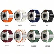 尼龙表带，兼容 49mm、46mm、42mm、45mm、41mm、44mm、40mm 表带，磁吸式表链，适用于 Watch Ultra 11、10、9、8、7、6、5、SE 3 等型号。 - 42/44/45/46/49mm - 查看 8