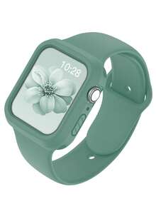 Dây đeo silicon + ốp lưng - Màu xanh lá thông