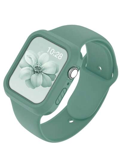 2-In-1 Band And Case, Fits 40mm, 41mm, 42mm, 44mm, 45mm, 46mm And 49mm Sizes. Soft And Comfortable Casual Sports Silicone Band, And Shock-Absorbing Scratch-Resistant Elastic Silicone Hollow Case. Compatible With Apple Watch Ultra/11/10/9/8/7/6/5/4/SE Series. Unisex Band And Case. Seamless Fit, Excellent Tactile Feel.