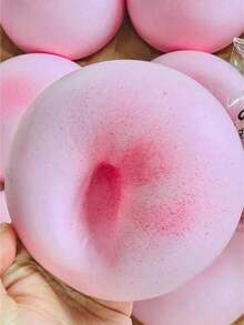 Sticky Bottom Bun Squishy Slow Rebound Squeeze Toy - Stress Relief Squeeze Series - Soft Slow Rebound Texture, Rebound Stress Relief Design, Portable Desk Stress Relief Decor - Holiday - Birthday - - 粉色 - 查看 4
