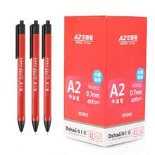 3-In-1 Retractable Ballpoint Pen, 0.7mm, Blue/Red/Black, Triangular Barrel, Smooth Writing, Student Stationery - Bulk Blue 10-pack - View 7