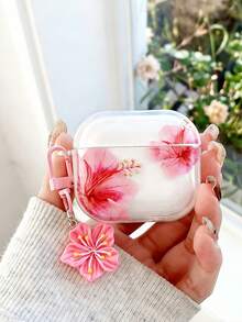 1 chiếc ốp tai nghe trong suốt họa tiết hoa dễ thương, chống trượt, chống sốc, nhẹ và bền, kèm 1 mặt dây chuyền hình hoa, tương thích với nhiều loại ốp tai nghe, thích hợp làm quà tặng ngày Valentine. - Trong sáng - Xem 4