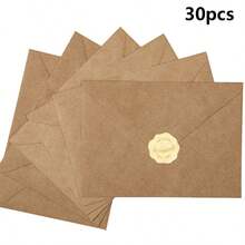 10/30/50pcs High Quality V-Flap Envelopes, Suitable For Party, Wedding, Thank You Cards, Invitations And Business Mailing, Includes 50 Envelopes And 2 Stickers, Size: 18.39 X 13.31 Cm, 120 Gsm - A - View 16