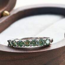 1 chiếc nhẫn bạc S925 đính đá Moissanite 0.7ct, trang sức phù hợp cho nữ giới đeo hàng ngày, cưới và đính hôn. - Một viên đá quý 0,7 carat. - Xem 19