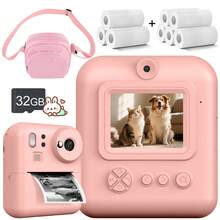 Instant Print Camera, 1080P HD Flash Point-And-Shoot Camera, Dual Lens Digital Camera, Selfie Digital Camera, Includes Printing Paper, Best Creative Gift For Christmas, Birthday Party, Suitable For Couples, Friends, Family, Boys And Girls - Multicolor - View 14
