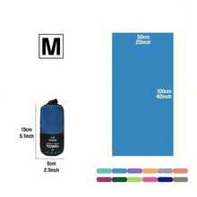 1 High-Absorbency, Quick-Drying Microfiber Travel Sports Towel, Comes With A Lightweight Mesh Storage Bag, Easy To Carry, Making It An Ideal Gift For Outdoor Camping, Sports, Beach, Hiking, Travel, Yoga, Swimming, Fitness, Golf, Pickleball, And Other Sports And Activities - Blue - View 4