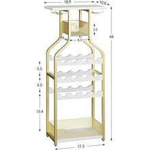 Freestanding Wine Racks & Cabinets - Gold - View 2