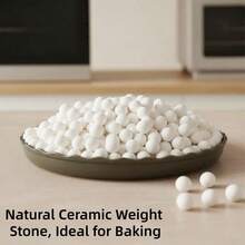 8-10mm Reusable Ceramic Pie Weights, Baking Beans, Pie Crust Weights, Natural Ceramic, For Blind Baking, Easy To Use, Prevents Shrinking, Puffing, Bubbling, Separate Weighting Balls - Multicolor - View 9