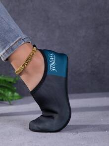 FFBLWEI 男女通用水鞋防滑沙滩袜，适合游泳、河流、泳池、湖泊、冲浪、瑜伽 - 黑色 - 查看 5