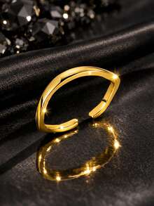 FOREVER QUEEN 1 pieza Anillo de dedo del pie abierto de plata de ley 925 ajustable, joyería simple para los pies de mujer - anillo único - Ver 4