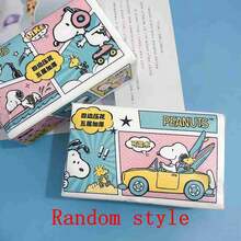 1 pieza Nuevo 2026 Pintura de papel con impresión adorable de Snoopy, ¡estéticamente! Con empaque con impresión de dibujos animados combinado con papel de seda blanco suave, no es fácil de mojar o dañar, textura suave y cómoda, muy práctico. - Multicolor - Ver 6