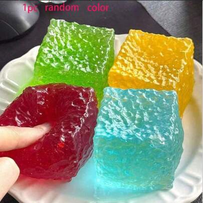 1pc Random Color New Ice Cream Malt Ball Squeeze Toy, Stress Relief Slow Rebound Squeeze Toy, Dopamine Colorful Ice Cream Malt Ball Candy (Very Firm Texture), Stress Relief Slow Rebound Squeeze Fun, Grip Strength Training