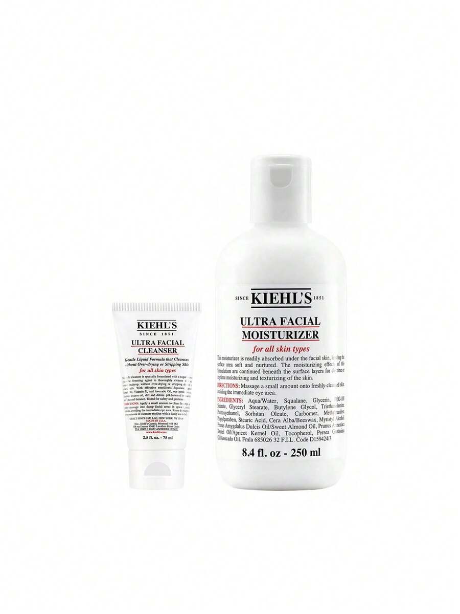 Kiehl's [Bundle] Ultra Facial Cleanser 75 Ml + Moisturizer 250 Ml - Ultra Facial - View 1