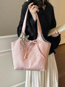 2026 Fashion Large Capacity Women's Shoulder Bag, Casual Multi-Purpose Sweet Style, Classic Daily Bag - Pink - View 4