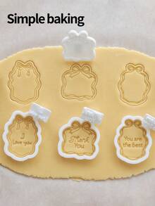 A Vintage Picture Frame-Shaped Cookie Mold, With Cookie Stamps For Expressing Love, Gratitude, And Blessings. Cookies Stamp For Mother's Day And Teacher's Day To Express Gratitude. A Cookie Cutters For Gift Snacks. Cake Decorating Accessories - View 2