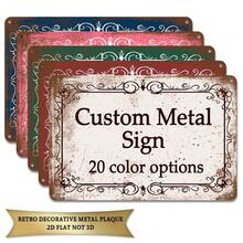 2D Flat - Customized Retro Style Decorative Sign, Size 30X20cm, Customizable Text, Aluminum Material Suitable For Various Decor Styles, Great For Wall Decor And Slogan Display - Multicolor - View 2