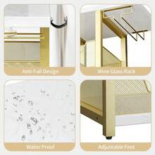 Freestanding Wine Racks & Cabinets - Gold - View 7