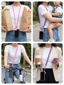 Crossbody Phone Lanyard-An Accessory Combining Hands-Free Convenience, Anti-Loss Functionality, And A Sporty Style; Features A Detachable Connector Tab And Is Designed Specifically For College Students And Outdoor Workers. - Multicolor - View 6