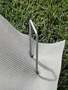 25/50/100 unidades de estacas de fixação para paisagismo, reforçadas e resistentes à ferrugem, em formato de U - Adequadas para camping, capina, grama artificial e telas - Estacas duráveis, suporte robusto, específicas para camping. - A - Ver 7
