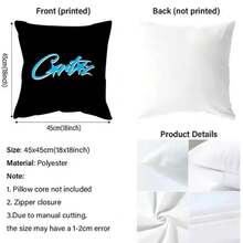 Fashion Brand C-CorteizS Cushion Cover Premium Comfort Reversible Pillow Cove -Two In One Design For Any Room & Car Interior - Black8 - View 3