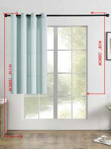 1片/2片亚麻质感薄纱窗帘，仿亚麻纹理半透明窗帘，适用于客厅卧室；仿亚麻薄纱窗帘，透光纹理亚麻混纺窗帘，家居装饰；现代仿亚麻纹理薄纱窗帘，适用于客厅卧室家居装饰 - 綠色 - 查看 24