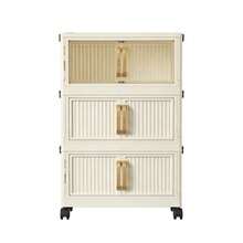 5-Tier / 3-Tier Foldable Decorative Furniture Storage Cabinet - White 3-layer - View 6