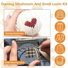 KLONKEE Small Sewing & Weaving Tool Kit, Mushroom Weaving Patch Tool Set With 50 Color Threads & 14 Crochet Hooks, Suitable For Repairing Socks, Jeans, Sweaters And Other Clothing, Ideal For Beginners - Multicolor - View 10