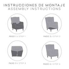 Kiva Bi-Elastic Wingback Chair Cover, Adjustable, Breathable And Durable, Various Colors Available - Wingback Chair Cover With Foam Support And Elastic Bands - 布朗河 - 查看 7
