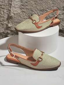 Dép bệt nữ, họa tiết Paisley, dép quai ngang bằng vải, kiểu dáng thường ngày đi biển, thích hợp cho mùa hè ngoài trời. - màu nâu - Xem 11