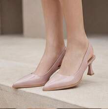Women's Pointed-Toe Sexy Stiletto Heels, Height-Enhancing And Slimming | Pointed Toe And Low-Cut | Comfortable And Easy-To-Care-For PU Leather, Elegant Stiletto Heels Suitable For Parties, Business Occasions, Dances, And Dates. - 粉色 - 查看 1