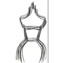 Silueta maniquí metálica para exhibición de ropa, ideal para mostrar blusas, vestidos y outfits de forma elegante, mejorar la presentación de tus prendas y dar un toque profesional a tu tienda, boutique o emprendimiento - Ver 2