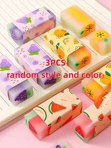 3 cục tẩy hình trái cây sáng tạo, đồ dùng văn phòng phẩm độc đáo, thích hợp làm quà tặng cho học sinh, tẩy dùng để vẽ, làm việc văn phòng và học tập, sạch sẽ và mềm mại, hình trái cây ngẫu nhiên, đồ dùng học tập, văn phòng phẩm, có mùi hương trái cây hoạt hình và màu sắc ngẫu nhiên, phần thưởng cho học sinh, đồ dùng học tập, quà tặng văn phòng phẩm, quà tặng tựu trường, quà Giáng sinh, màu sắc và kiểu dáng ngẫu nhiên. - hoa quả - Xem 9