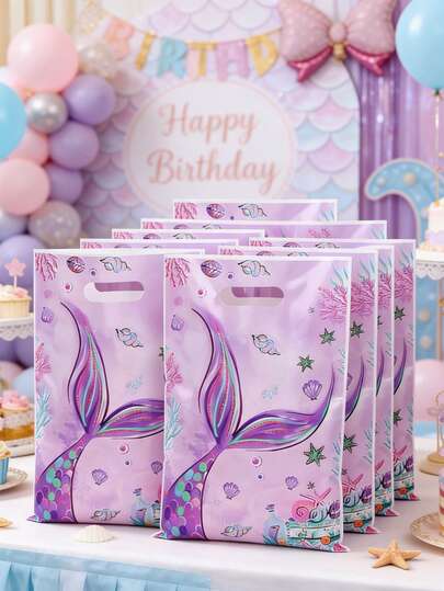 25/50 túi quà sinh nhật chủ đề nàng tiên cá, túi đựng quà thiết kế nàng tiên cá cho tiệc sinh nhật, túi quà ngọt ngào, đồ dùng đóng gói quà tặng cho tiệc mừng em bé, đồ trang trí bàn tiệc sinh nhật chủ đề nàng tiên cá, túi trang trí bàn tiệc, túi đựng quà tặng mua sắm, đồ dùng đóng gói nhà bếp sinh nhật, đồ trang trí sinh nhật, quà tặng sinh nhật, đồ nhét túi quà tiệc.