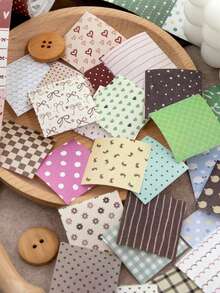 1 Roll Masking Tape Memo Versatile All-Match Plaid Theme Underlayer Stickers, Polka Dot Series, Suitable For Gifts, Office, Home, Marking, Labels, Classrooms, Entertainment Toys, Student Journals, Creative Retro Decoration DIY Stickers - Multicolor - View 1