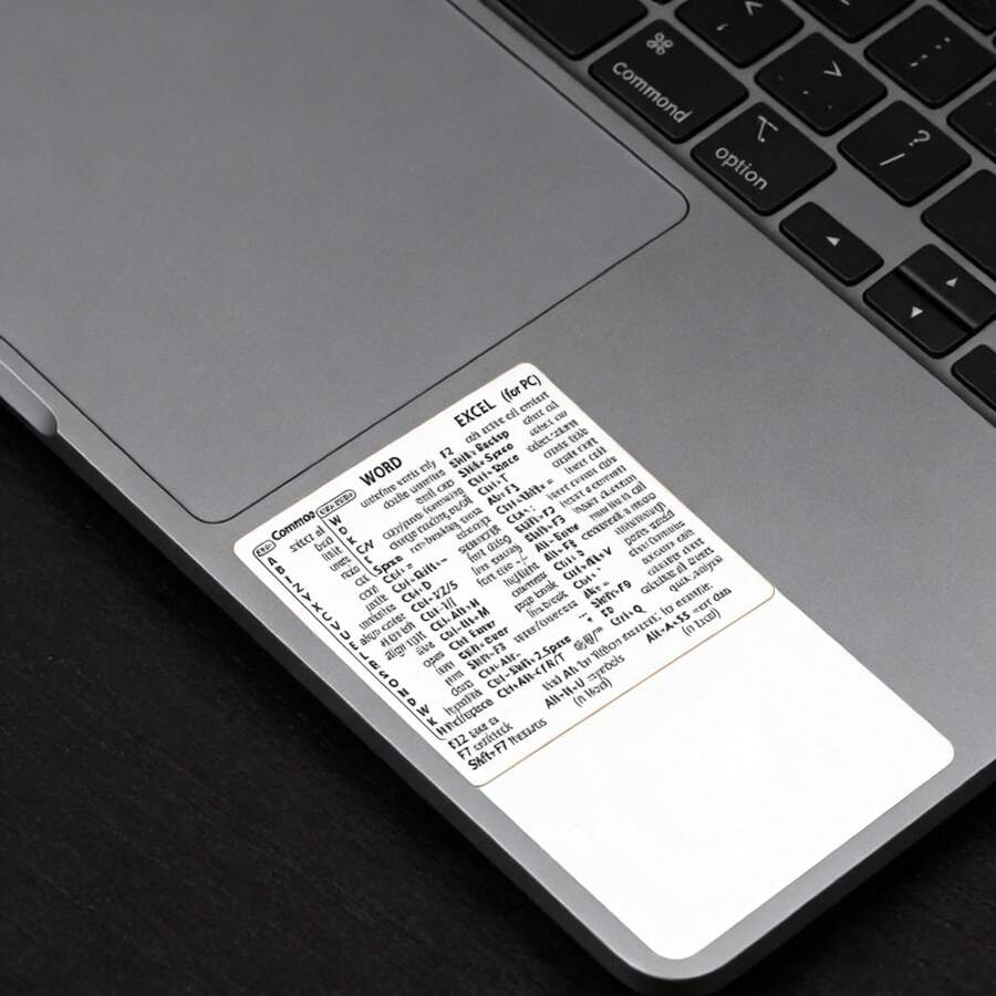 Waterproof Keyboard Shortcut Stickers, Windows/Apple Universal, Word Function Key Reminder Stickers, Applicable For Windows/Apple Computers, Word Universal Keyboard Stickers - Multicolor - View 1