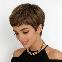 Beaushine 6-Inch Short Pixelated Wig, Made Of 180% Density, Easy To Wear, Suitable For Beginners, Ideal For Parties, Concerts, Travel And Daily Wear - S4 - View 4