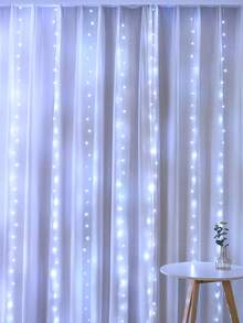 1件 100/200/300顆 LED 3米 8模式銅線窗簾裝飾燈,USB供電窗簾房間裝飾燈,臥室牆壁裝飾燈串,節日婚禮求婚裝飾LED燈,戶外裝飾燈 - 窗簾燈 - 查看 9