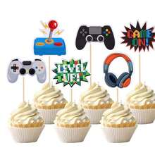 Game Themed Cake Toppers Set, Gamer Controller Cake Decorations, Birthday Party Dessert Table Decor, Gaming Console Controller Cake Topper - View 6