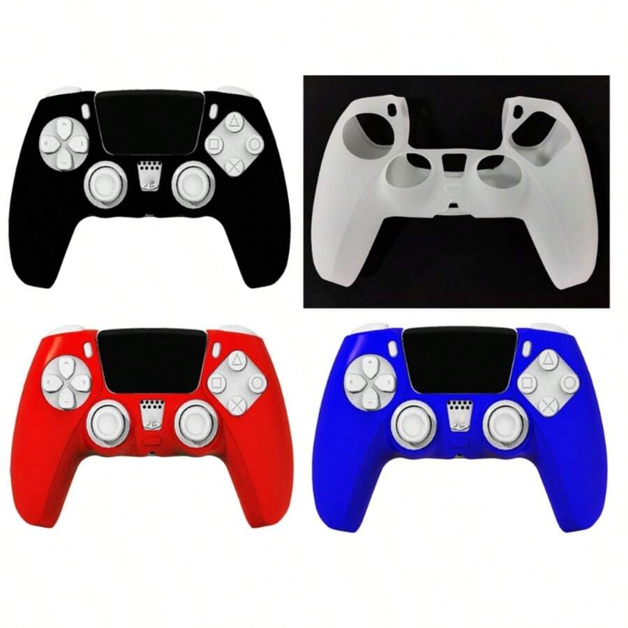 Silicone Protective Case Cover Compatible With PS5 Game Controller, Anti-Slip, Multiple Colors Available - View 1