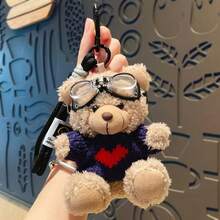 Oso de Peluche Marrón de Dibujos Animados, Colgante de Oso de Peluche, Accesorios para Bolsos, Lindos Adornos Colgantes de Peluche, Colgante para Bolsos - 7 marrón marino - Ver 11